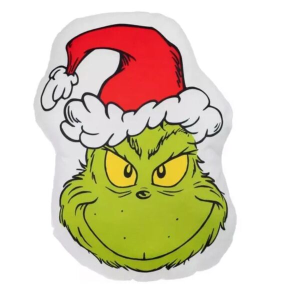 Grinch Head Pillow - Picture 3 of 3